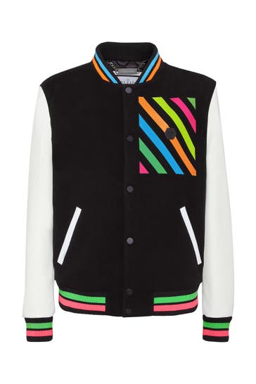 PHILIPP PLEIN Lederjacke 0201 | black/white
