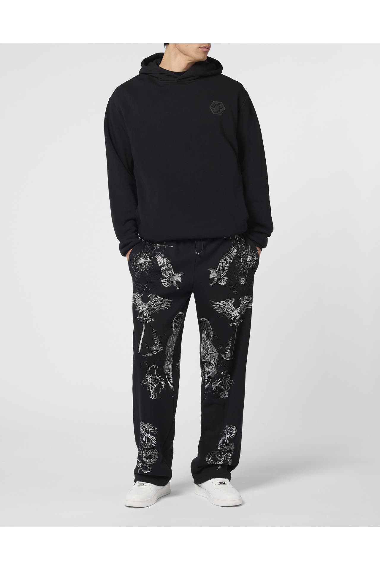 PHILIPP PLEIN Hoodie ICONIC PLEIN 0202 | black/black, Bild 1