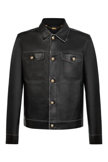 BILLIONAIRE Lederjacke 0201 | black/white
