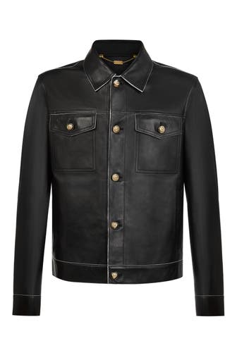 BILLIONAIRE Lederjacke 0201 | black/white