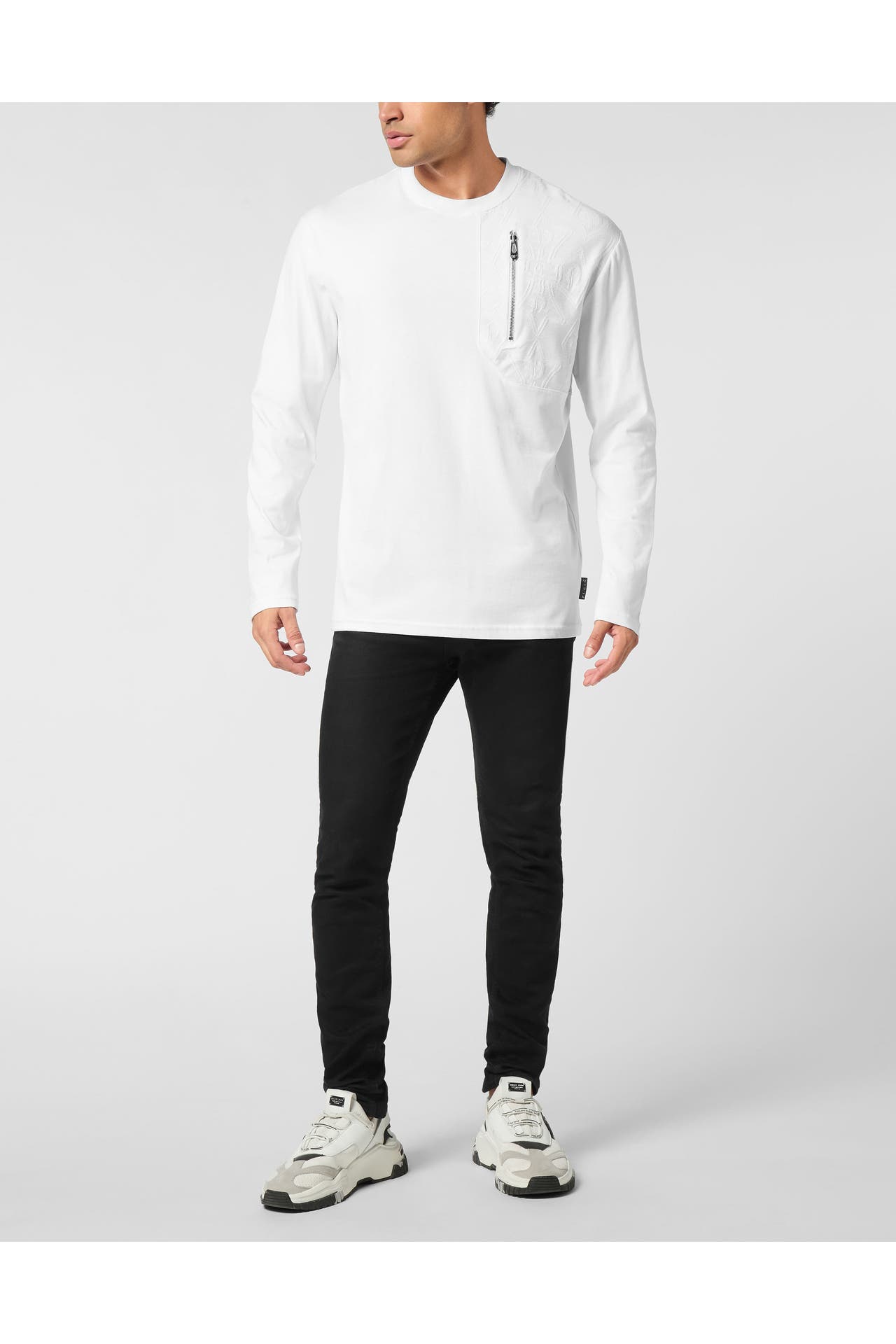 PHILIPP PLEIN T-Shirt Rundhalsausschnitt Ls CREST, Bild 1