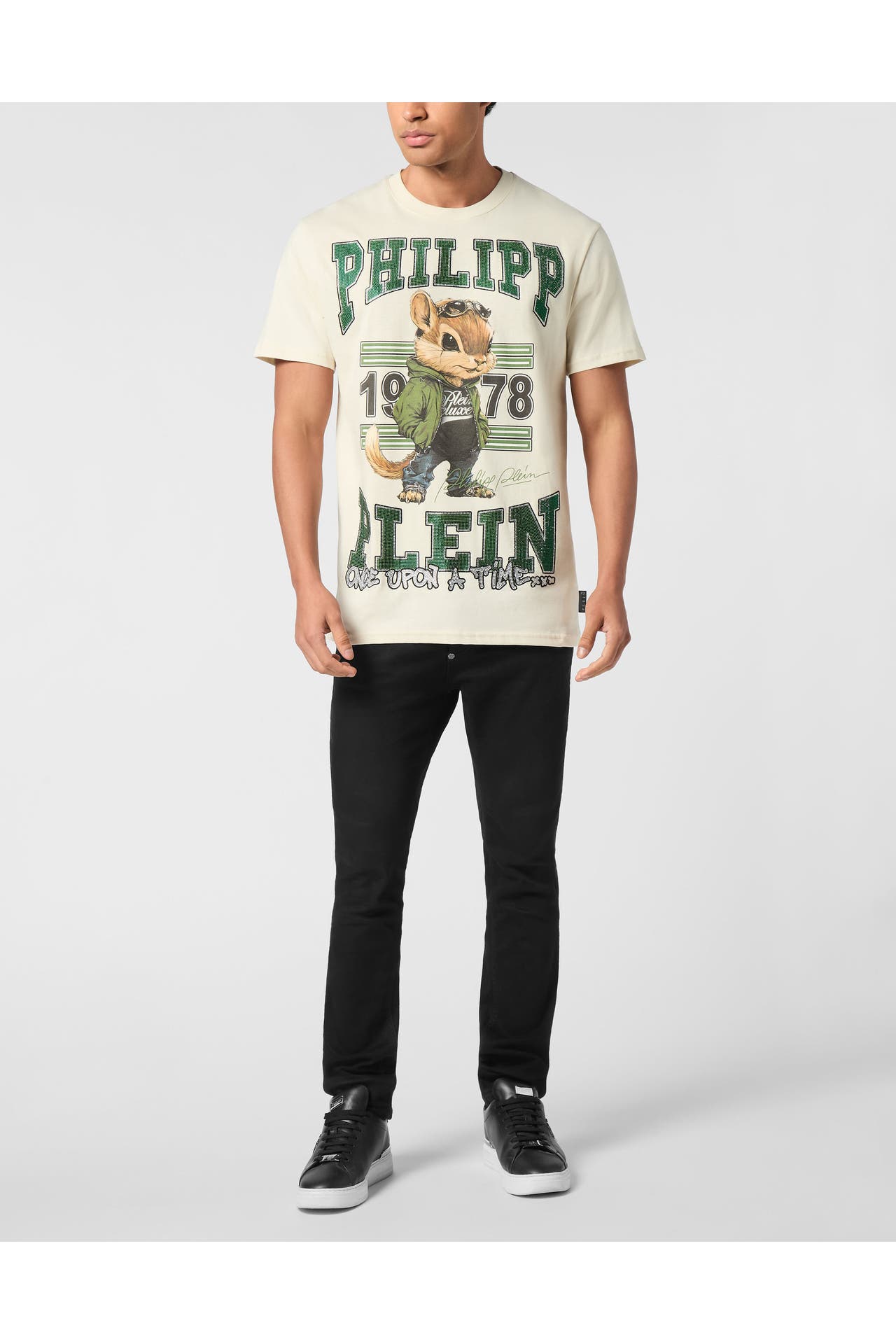 PHILIPP PLEIN T-Shirt Rundhalsausschnitt Ss COLLEGE, Bild 1