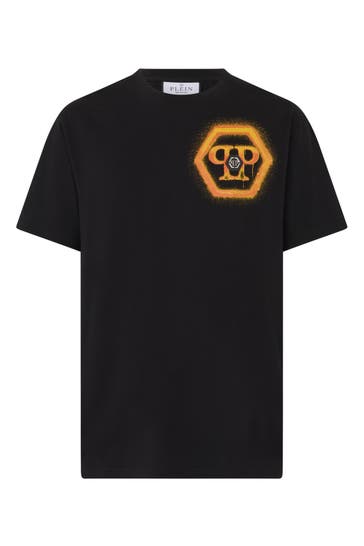 PHILIPP PLEIN Kurzarm-Rundhals-T-Shirt HEXAGON
