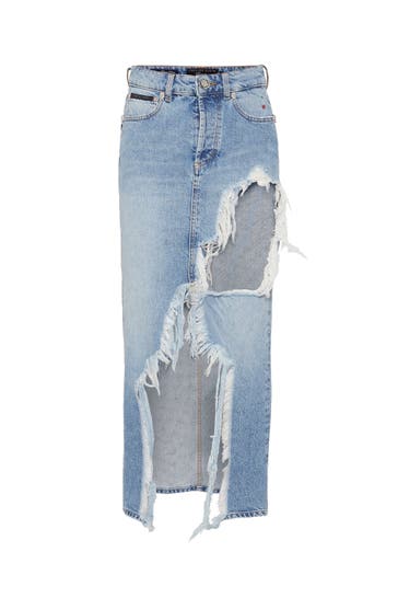 PHILIPP PLEIN Jeansrock SKULL 07CD | CoteD'Azure