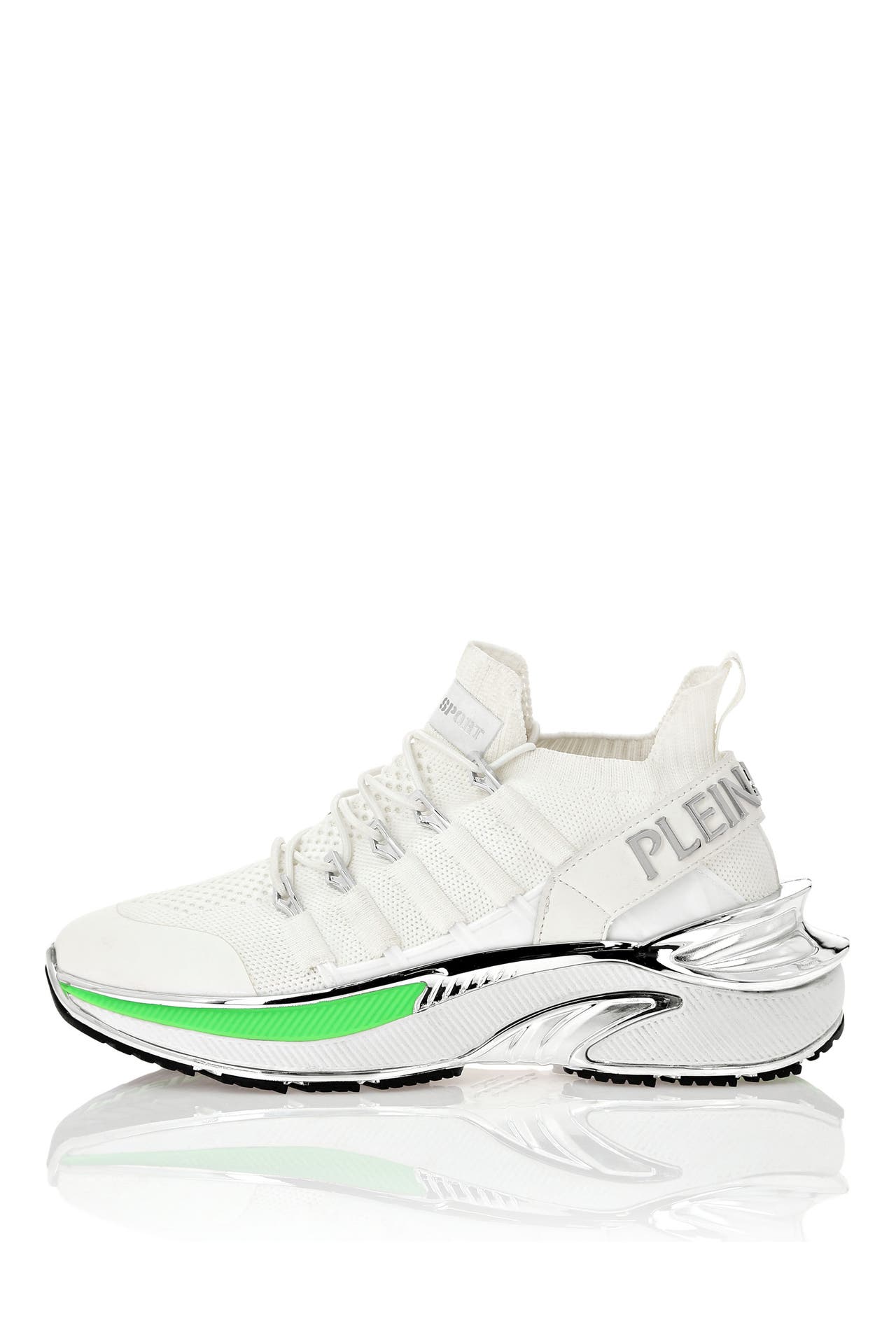PLEIN SPORT Sportschuhe CHROME SURFER 0127 | White/greenfluo, Bild 1