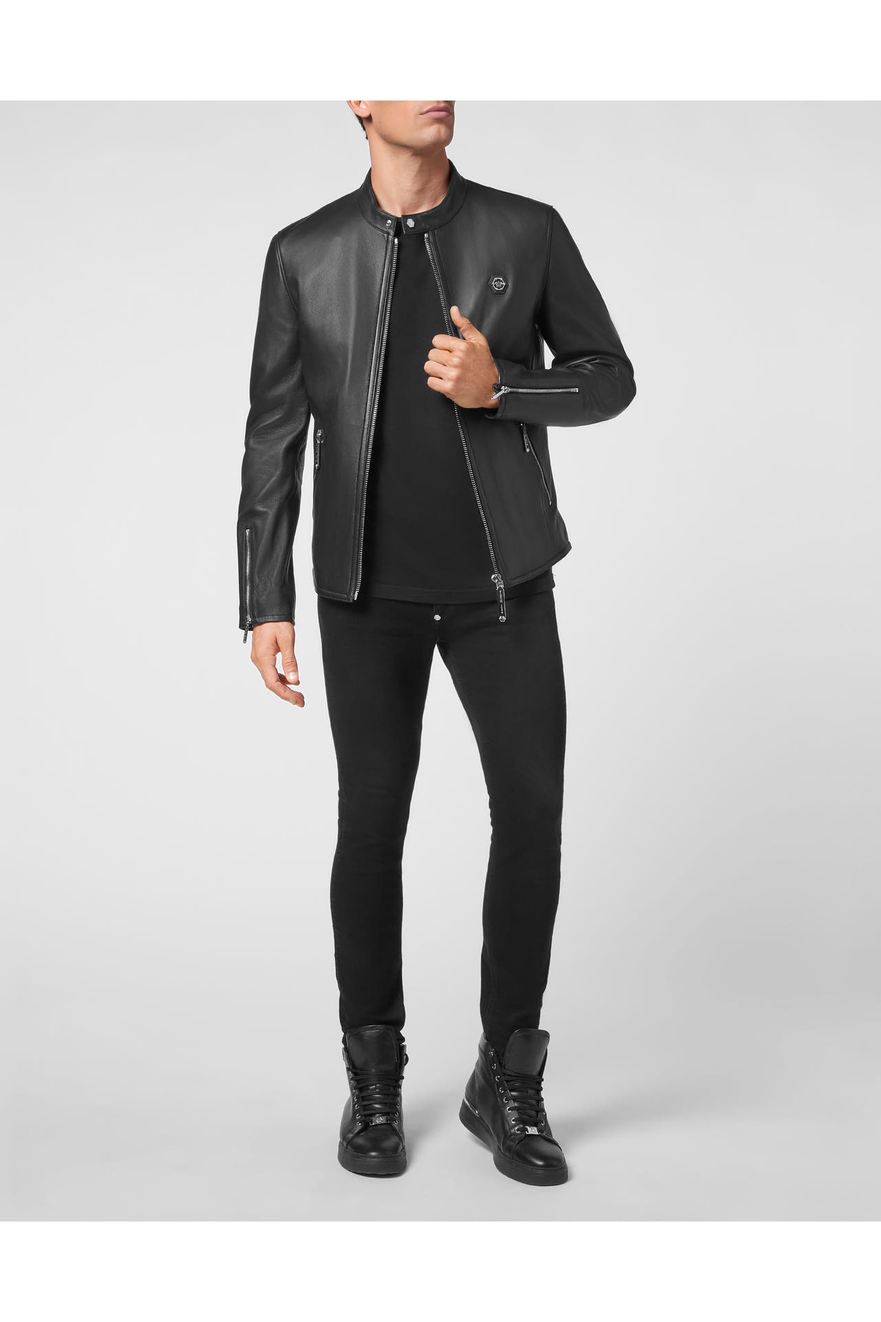 PHILIPP PLEIN Lederjacke 02 | black, Bild 1