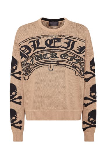PHILIPP PLEIN Pullover GOTHIC PLEIN 06 | beige