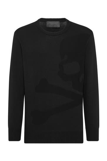 PHILIPP PLEIN Pullover SKULL&BONES 02 | black