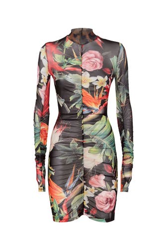 PHILIPP PLEIN Kleid FLOWERS 0221 | black/multicolored