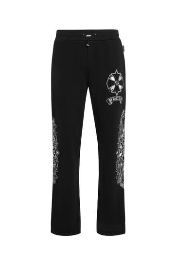 PHILIPP PLEIN Sweatpant CHROME 02 | black Wide/ Loose Fit