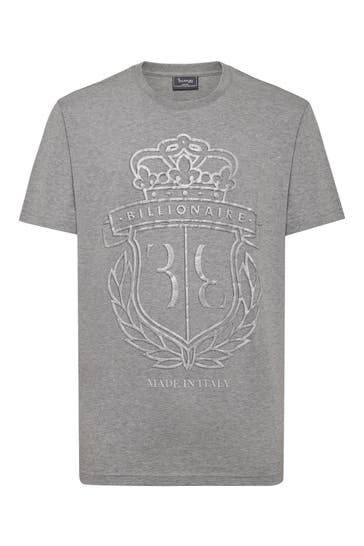 BILLIONAIRE Kurzarm-Rundhals-T-Shirt CREST