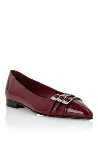 PHILIPP PLEIN Ballerinas SKULL 35 | Bordeaux