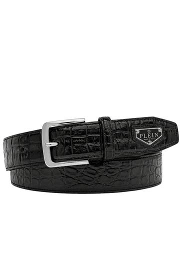 PHILIPP PLEIN Casual-Gürtel COCCO 0291 | black/nickel