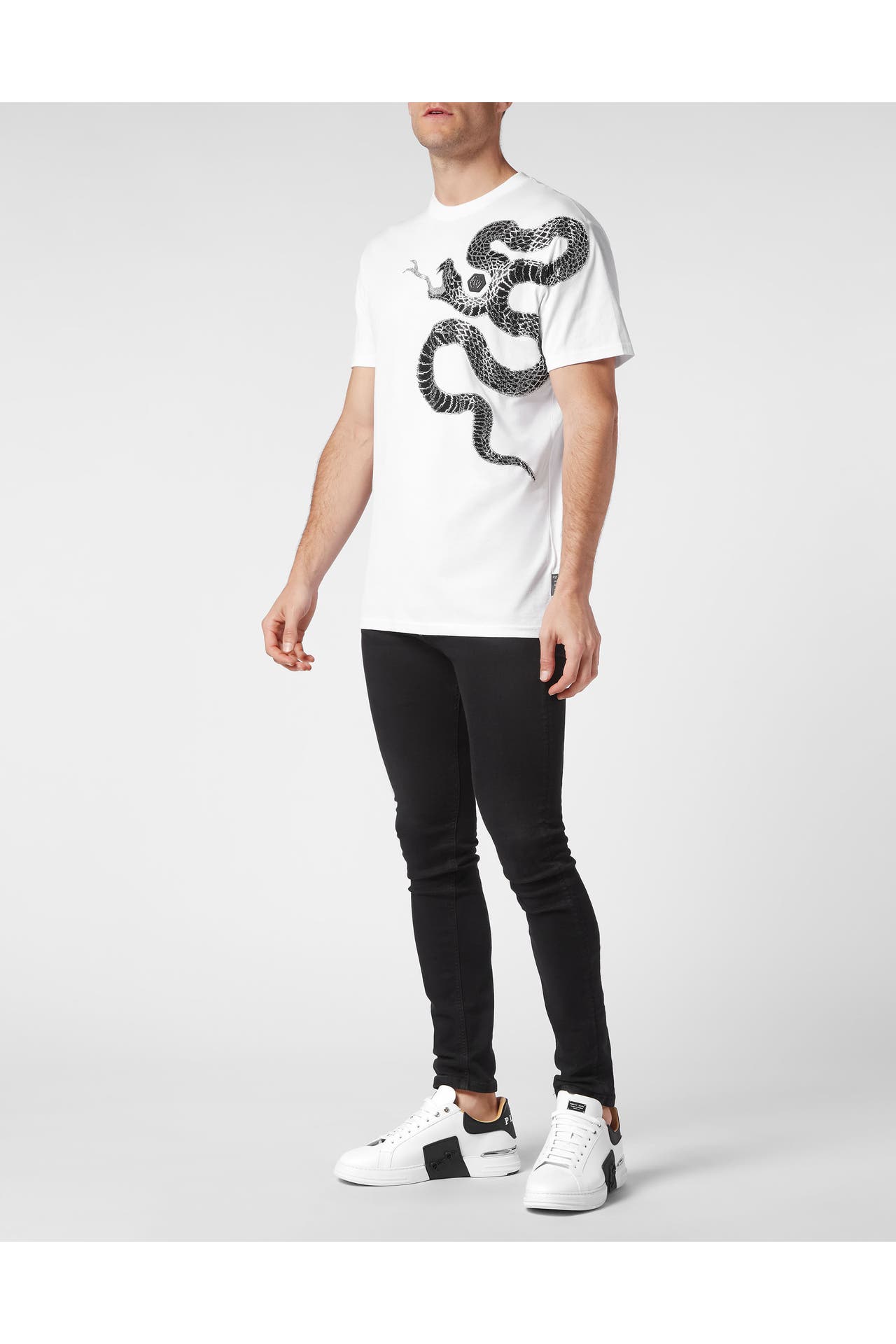 PHILIPP PLEIN T-Shirt Rundhalsausschnitt Ss SNAKE, Bild 1