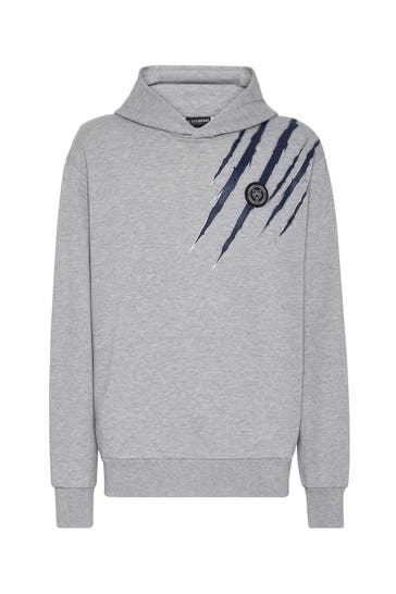 PLEIN SPORT Hoodie SCRATCH 1014 | grey/darkblue