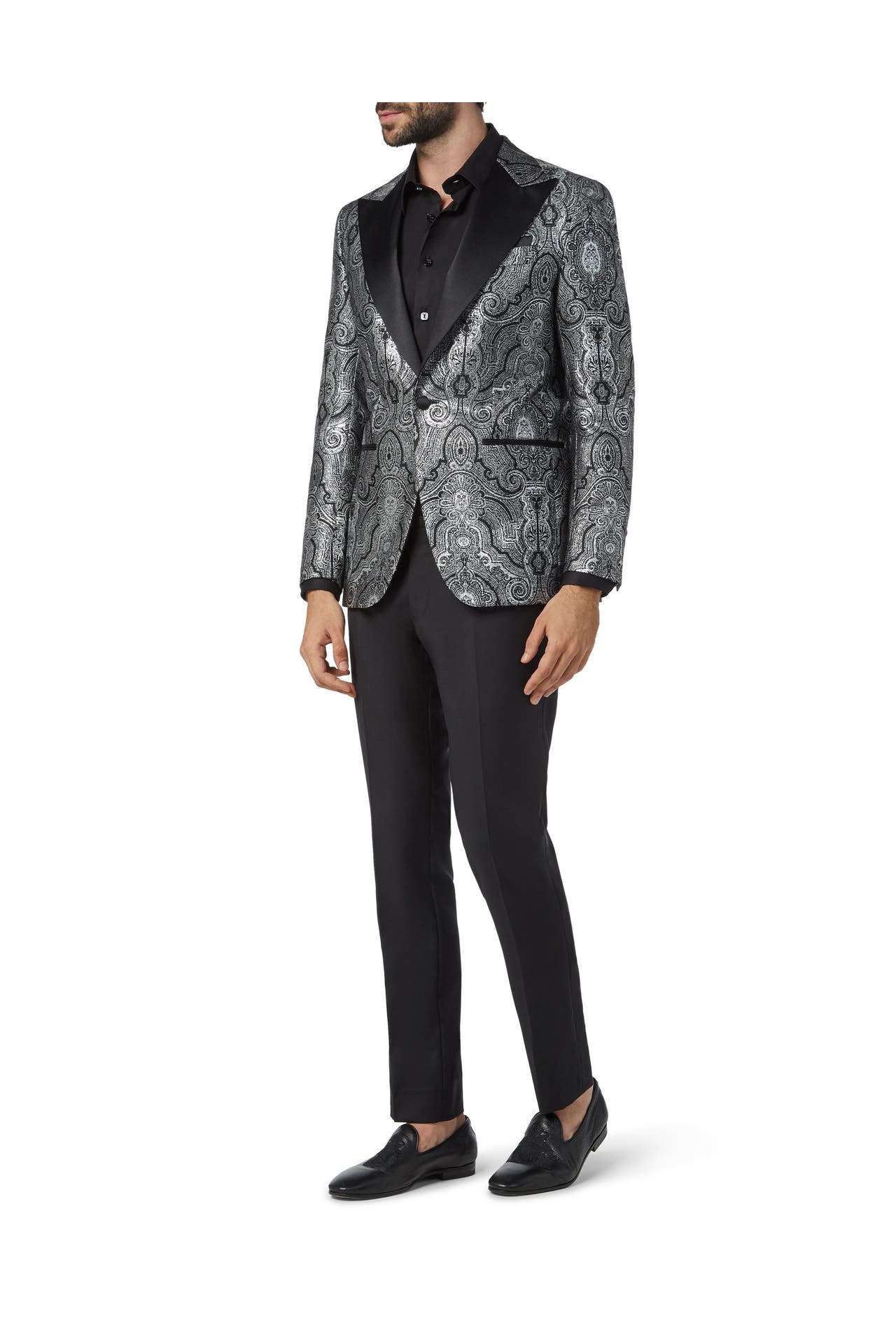BILLIONAIRE Business-Sakko PAISLEY 70 | Silver Slim Fit, Bild 1