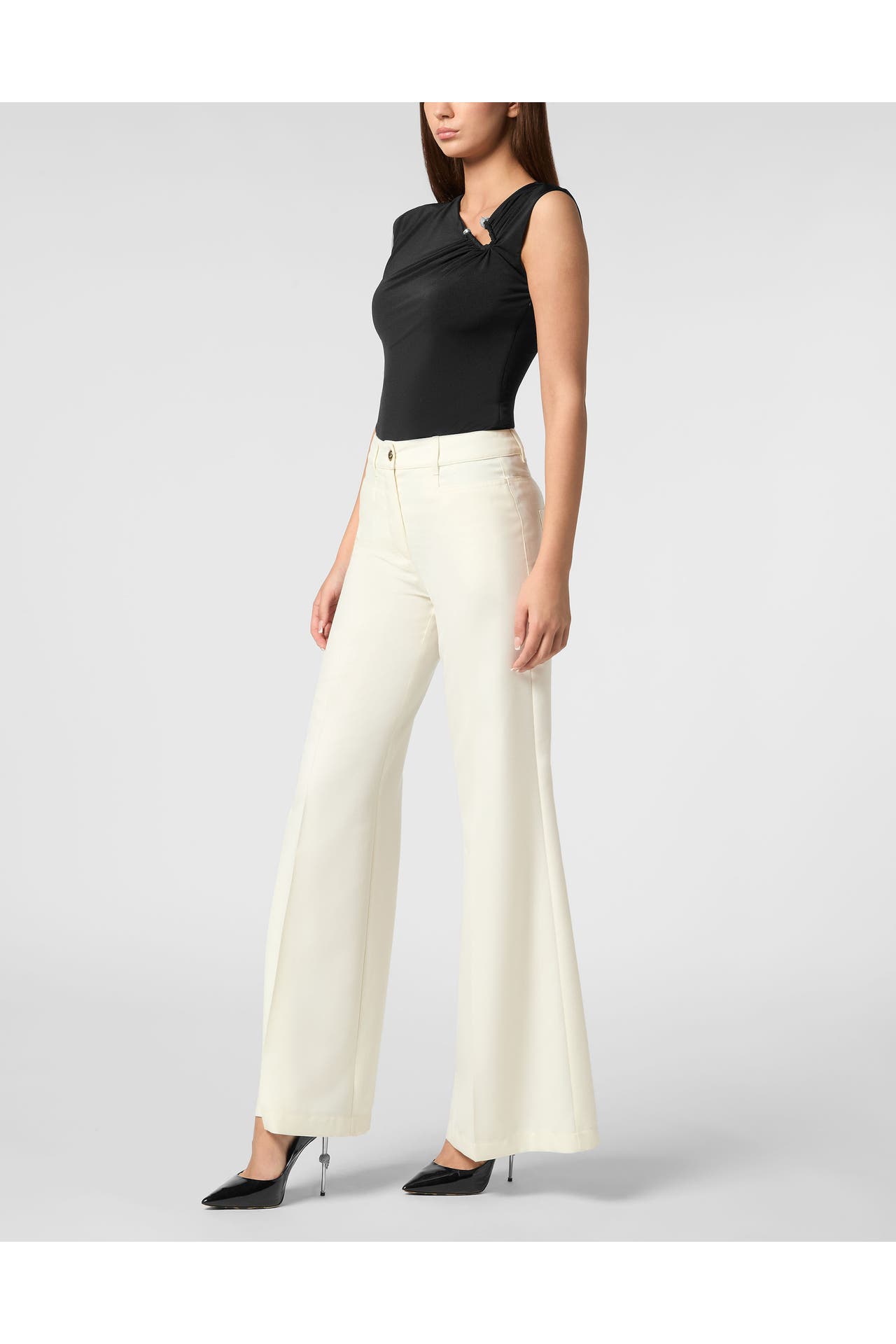 PHILIPP PLEIN Business-Hose 01 | white Loose Fit, Bild 1