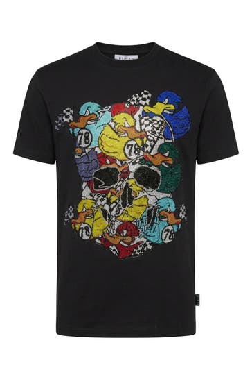 PHILIPP PLEIN Kurzarm-Rundhals-T-Shirt DUCK