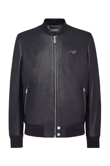PHILIPP PLEIN Lederjacke ICONIC PLEIN 14 | darkblue
