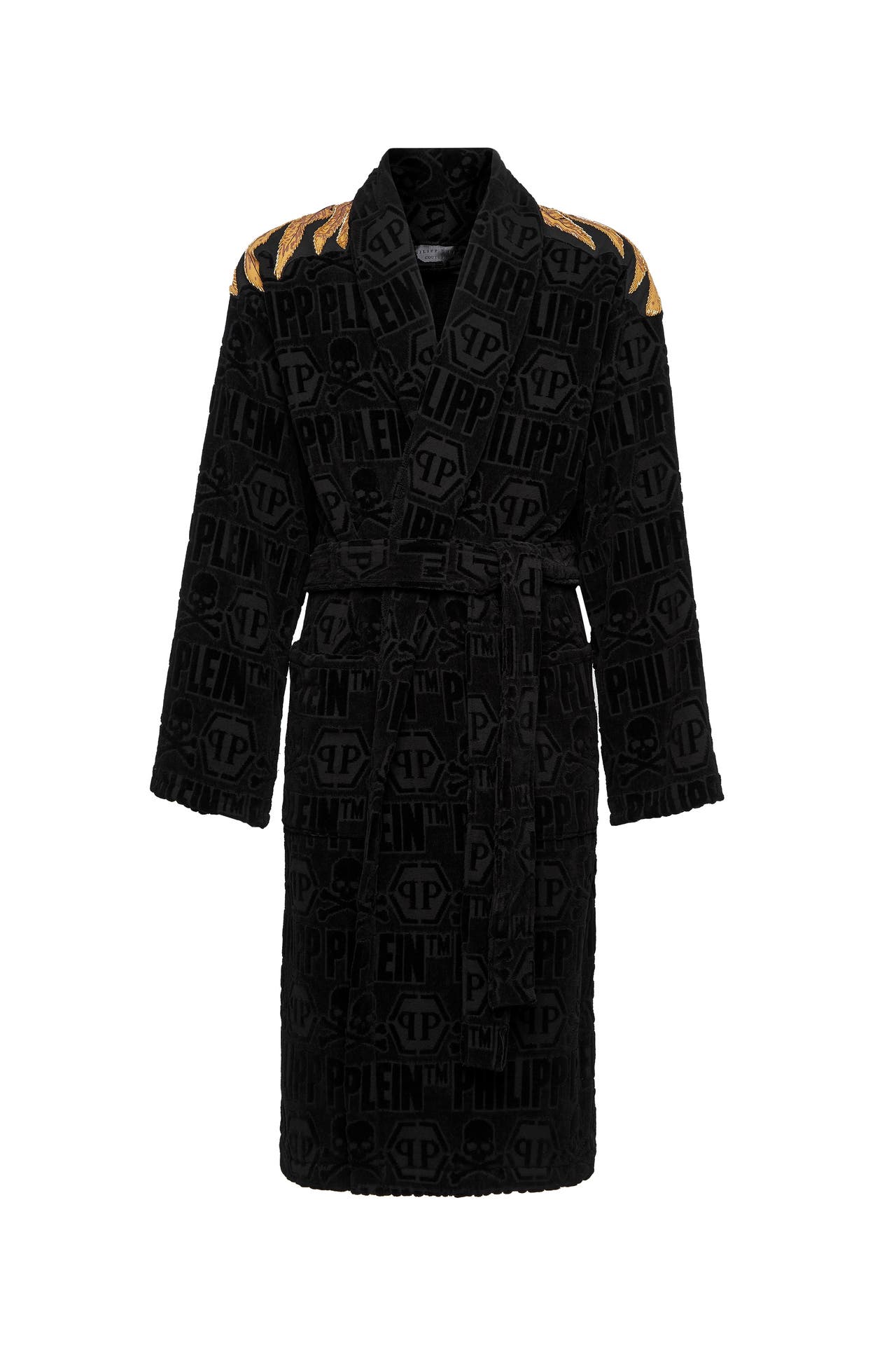 PHILIPP PLEIN Bademantel EAGLE 0216 | black/gold, Bild 1