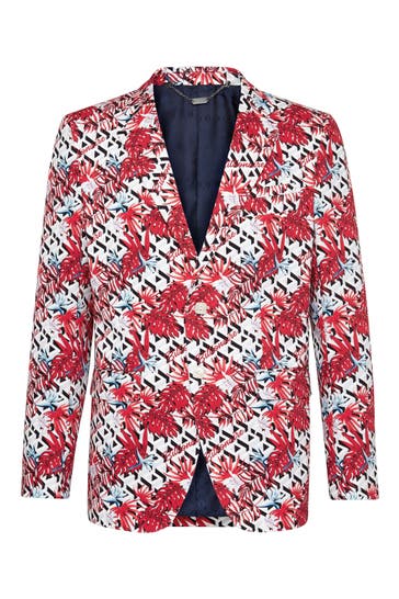 BILLIONAIRE Business-Sakko 0113 | white/red Slim Fit