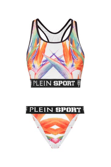 PLEIN SPORT Bikini FLOWERS 0121 | white/multicolored