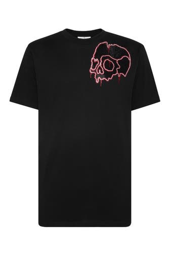 PHILIPP PLEIN Kurzarm-Rundhals-T-Shirt SKULL