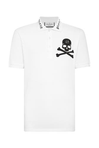 PHILIPP PLEIN Polo-Shirt SKULL&BONES 01 | white