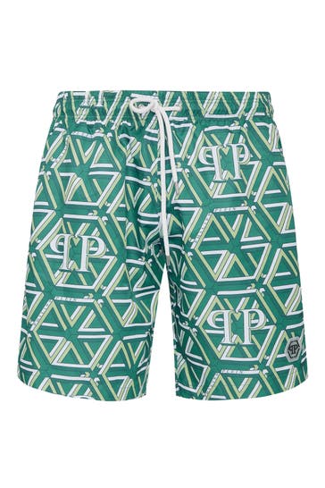 PHILIPP PLEIN Badehose HEXAGON MONOGRAM