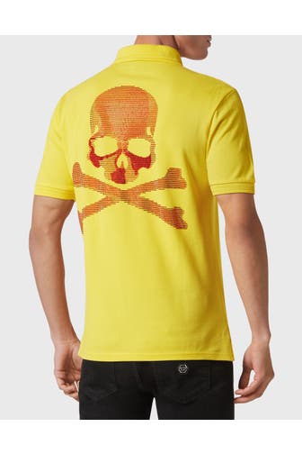 PHILIPP PLEIN Polo-Shirt SKULL&BONES 09 | yellow