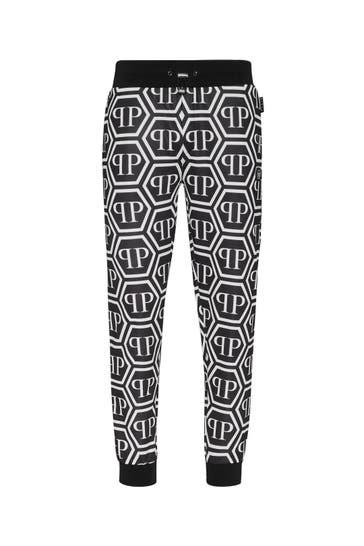 PHILIPP PLEIN Sweatpant MONOGRAM 02 | black Loose Fit