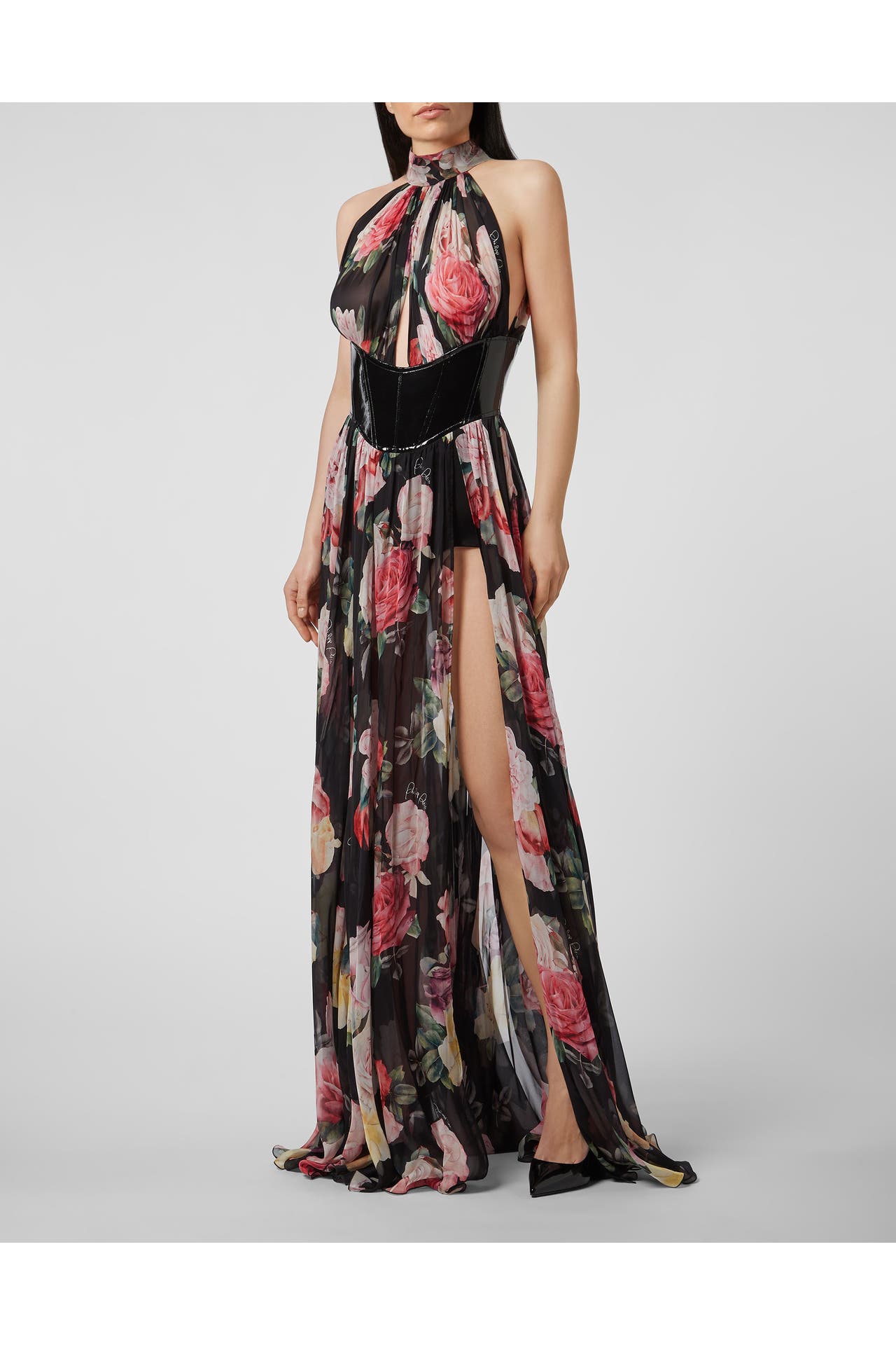 PHILIPP PLEIN Kleid FLOWERS 02 | black, Bild 1
