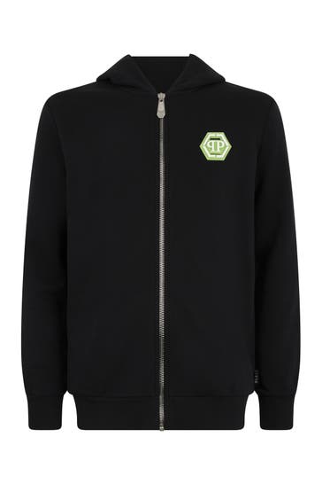 PHILIPP PLEIN Sweatjacke ICONIC PLEIN 0205 | black/green