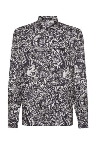 PHILIPP PLEIN Slim-Fit-Hemd TATTOO