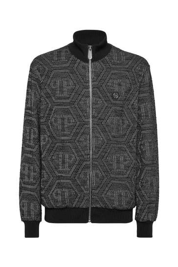 PHILIPP PLEIN Sweatjacke MONOGRAM 02 | black