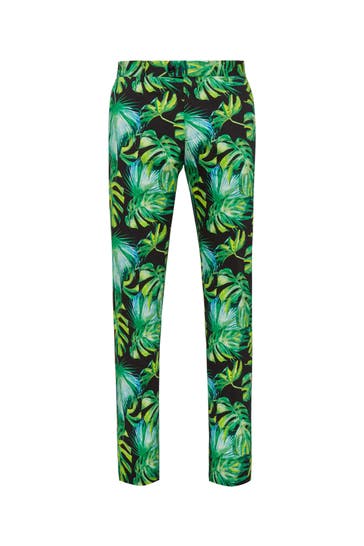 BILLIONAIRE Business-Hose PALMS 02 | black Slim