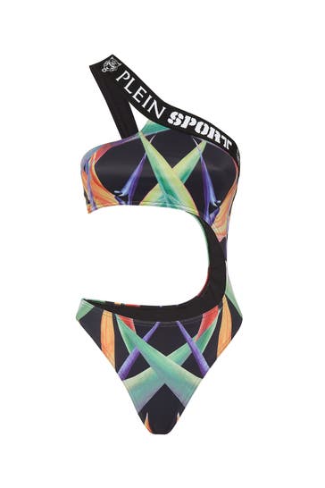 PLEIN SPORT Badeanzug FLOWERS 0221 | black/multicolored
