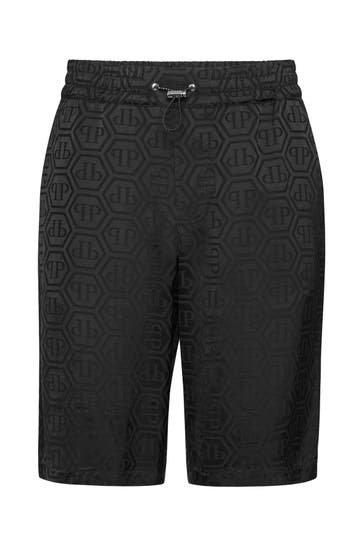 PHILIPP PLEIN Short MONOGRAM 02 | black Wide/ Loose Fit