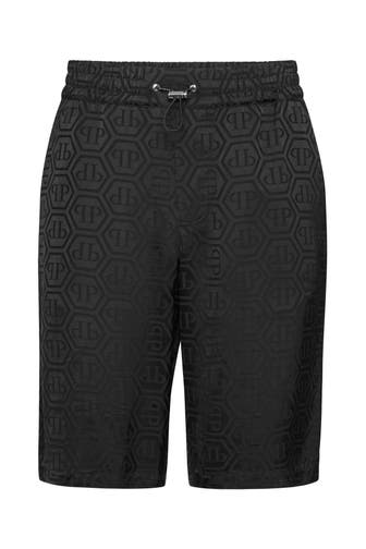 PHILIPP PLEIN Short MONOGRAM 02 | black Wide/ Loose Fit
