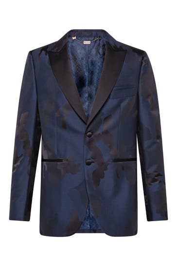 BILLIONAIRE Business-Sakko CAMOUFLAGE 08 | middleblue Slim Fit