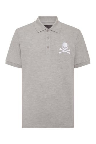 PHILIPP PLEIN Polo-Shirt SKULL&BONES 10 | grey