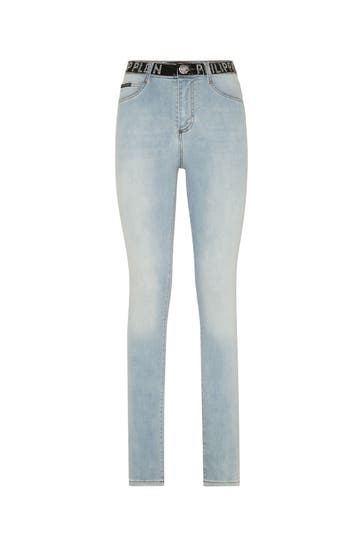 PHILIPP PLEIN Jeans 07GR | GrisailleTurquoise Highwaist