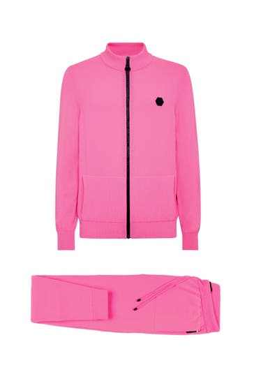PHILIPP PLEIN Strickjacke SKULL 64 | Magenta Loose Fit