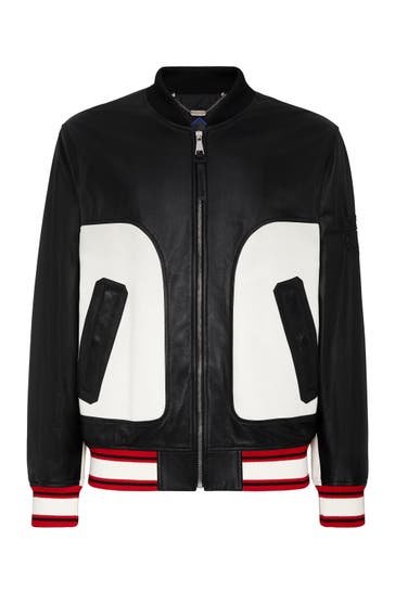 BILLIONAIRE Lederjacke CREST 0291 | black/nickel
