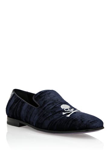 PHILIPP PLEIN Slipper SKULL&BONES 14 | darkblue