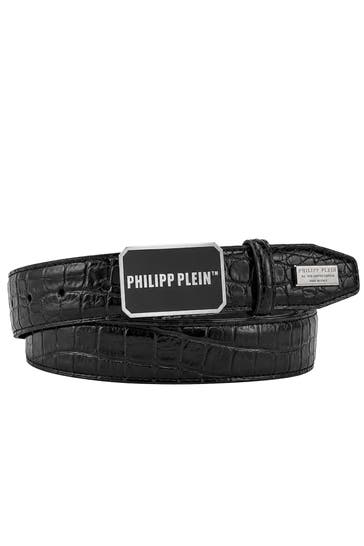 PHILIPP PLEIN Casual-Gürtel COCCO 0291 | black/nickel