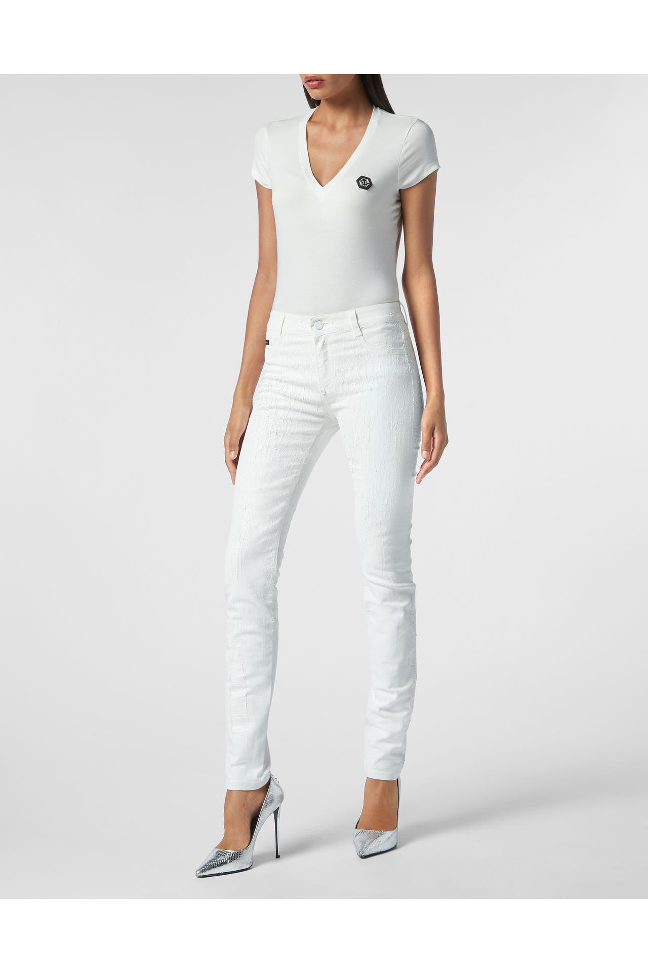 PHILIPP PLEIN Jeans HEXAGON 03CW | CrackleWhite Skinny, Bild 1