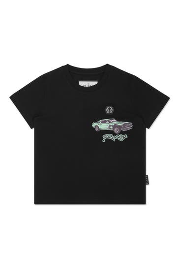 PHILIPP PLEIN T-Shirt RACING 0222 | black/turquoise