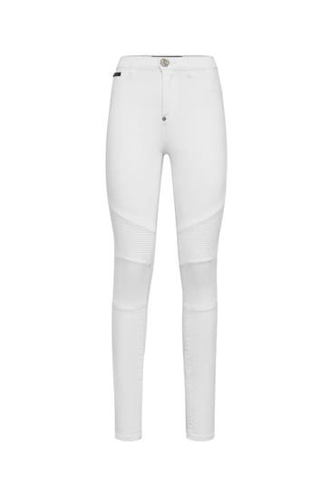 PHILIPP PLEIN Jeans 01GD | SnowWhite(norotture) Highwaist