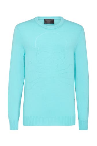 PHILIPP PLEIN Pullover SKULL AND PLEIN 07 | lightblue